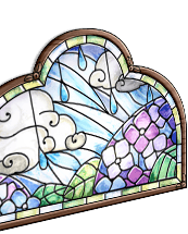 Hydrangea stained glass