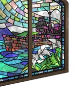 Stained glass screen