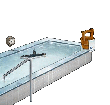 Cold water bath animation