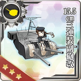 15.5cm Triple Secondary Gun Mount Kai 234 Card