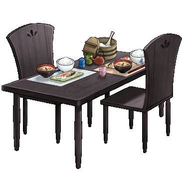 Admiral made dining table+Breakfast animated