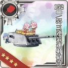 152mm/55 Triple Rapid Fire Gun Mount Kai