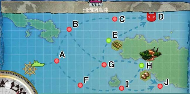地圖 珊瑚諸島外海海戰 艦隊收藏中文wiki Fandom