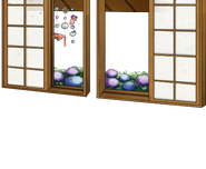 Window with hydrangeas
