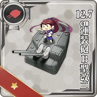 12.7cm Twin Gun Mount Model B Kai 2 | KanColle Wiki | Fandom