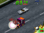 Playing the minigame as the Firebomber