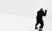 Kanye dancing in the music video for "".