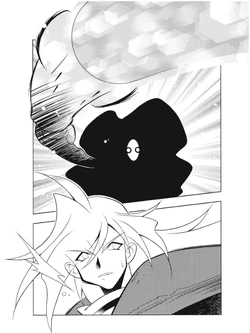 The fragment of Ruby Eye that resided in Luke attacking Gourry, as depicted in the .