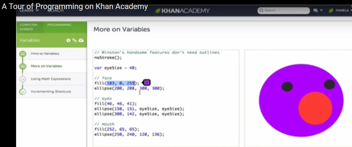 Learning programming on Khan Academy Khan Academy or Scratch Wikia