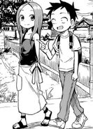 Takagi and Nishikata walking
