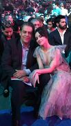 Camila Cabello with her dad at Latin Grammy's 2017