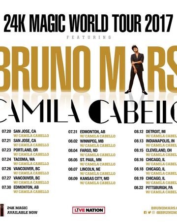 24k Magic World Tour Camila Cabello Wiki Fandom 24k Magic World Tour Camila Cabello Wiki Fandom