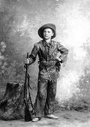 Teenage Karl May acting as a cowboy.