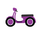 Purple Scooter Motorcycle Kart