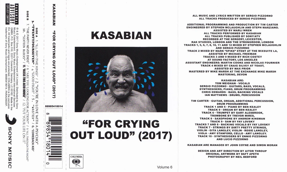 For Crying Out Loud Cassette Album (PARADISE97)/Gallery Kasabian Wiki