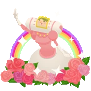 The Queen's animation when you use the Royal Mushroom.