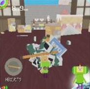 A gameplay screenshot of Katamari Damacy Mobile