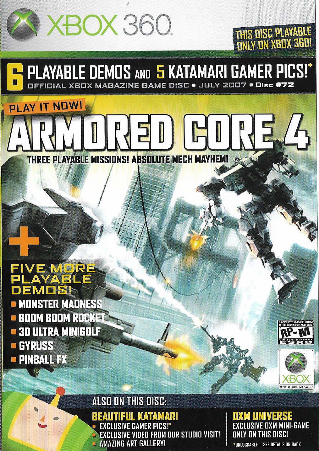 Official Xbox Magazine Demo Disc 72 | Katamari Wiki | Fandom