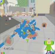 A gameplay screenshot of Katamari Damacy Mobile
