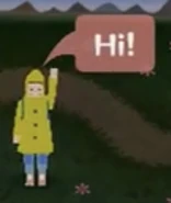 Rain Coat Girl in the Select Meadow