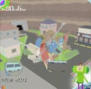 A gameplay screenshot of Katamari Damacy Mobile