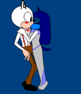 Wallace and Emily kiss in sonic style