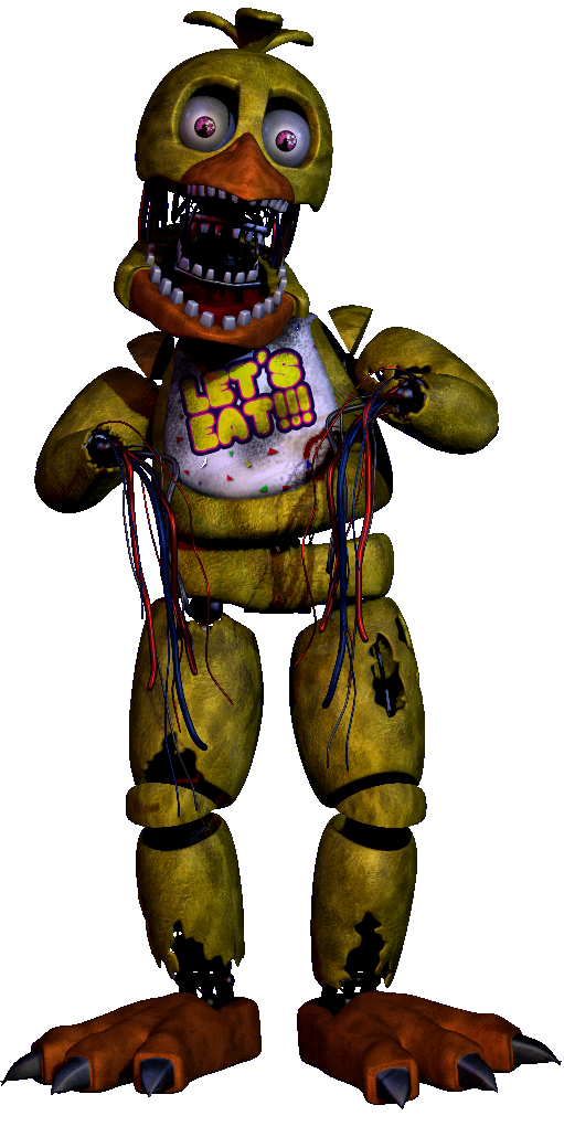 Withered Chica transparent background PNG cliparts free download