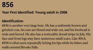 856's page of the 2016 Bears of Brooks River book page 79 ~ Identification