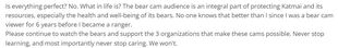 Katmai Conservancy Naomi Boak's 09/07/2024 09:37 comment re: Park visitor & 903 "Gully" incident on 09/06/2024 Part #2