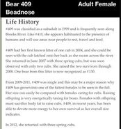 409 BEADNOSE PAGE INFO 2012 BoBr iBOOK LIFE HISTORY