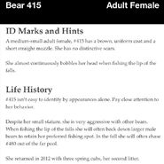 415 ID Marks & Hints; Life History