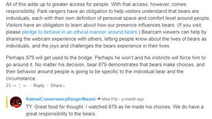 Katmai Conservancy Ranger Naomi's September 12, 2019 13:04 reply to Mike Fitz