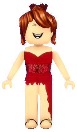 Ity Party Red Dress Girl - Roblox Red Dress Girl PNG Transparent