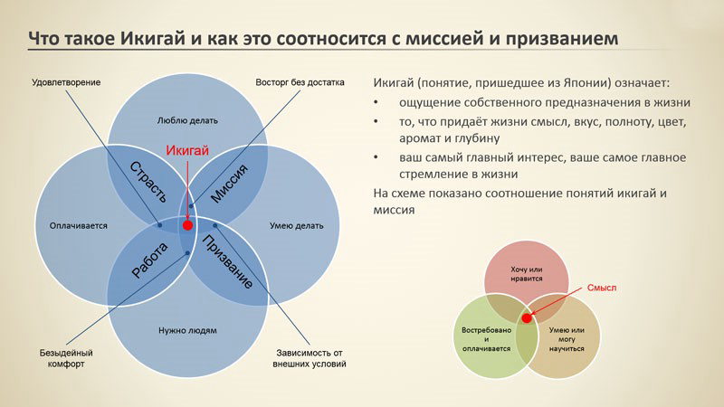 Схема икигай для заполнения