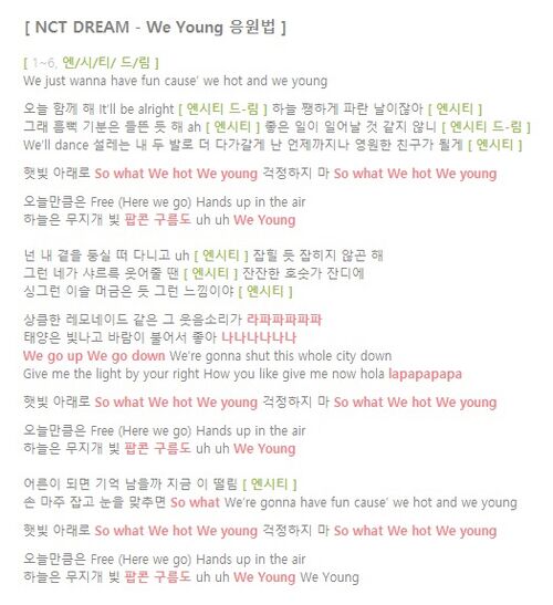 We Young official fanchant