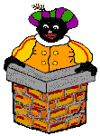 Zwarte Piet in de schoorsteen
