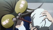 Erika Kaga sucks the brains of the worker (anime)