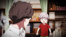 Shiki asks about his mother's condition (anime)