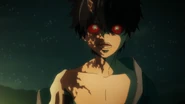 Kabane transforms into his kemono appearance (anime)