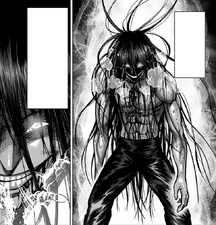 Kiryu with Fallen Demon activated against Kuroki