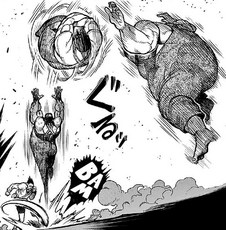 Haruo flipping away from Akoya