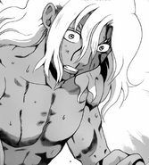 Takeda with his hair down.