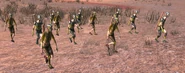 A patrol of scrawny cannibals