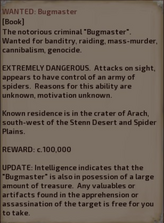 Bugman bounty poster