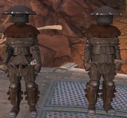 Crab Raiders equipped with the Crab Armour, Crab Trousers, Crab Shoes and Crab Helmet