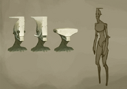 Depictions of the playable subspecies of Hivers.