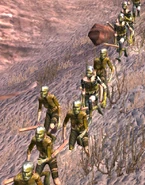 Charging scrawny cannibals