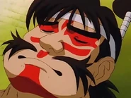 The children painted Heizō's face while he was sleeping