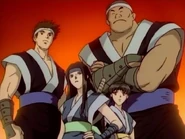 The four Kyōto Oniwabanshū in uniform