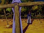 Kenshin hallucinates Tomoe's grave